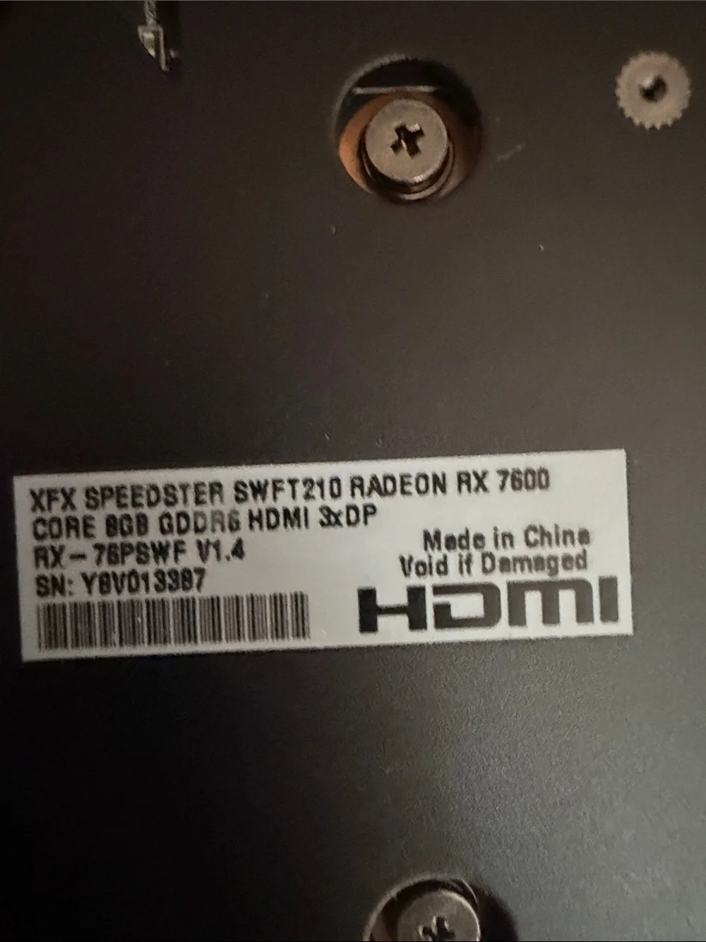 XFX SPEEDSTER SWFT210 RADEON RX 7600 CORE Gaming Graphics Card